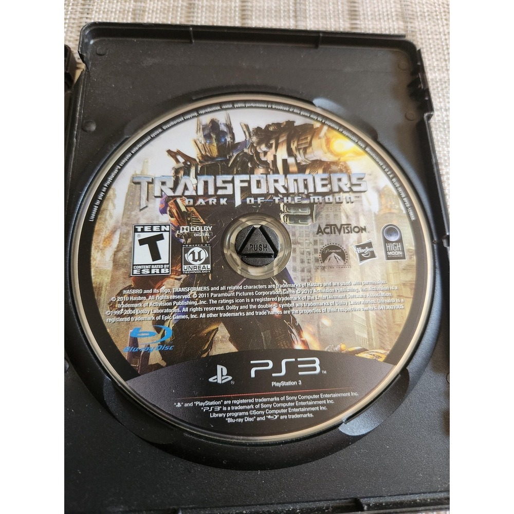 Transformers Dark Of The Moon Sony PlayStation 3 Game Disc Only Activision T